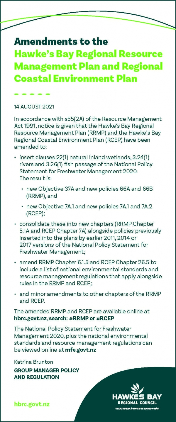 Public Notice 14 Aug 2021 RRMP and RCEP freshwater plan amendments 002